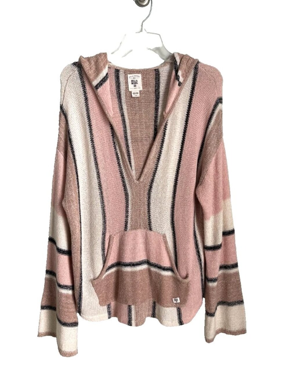 BILLABONG Baja Beach Hoodie Stripe Jacquard Beachy Cozy